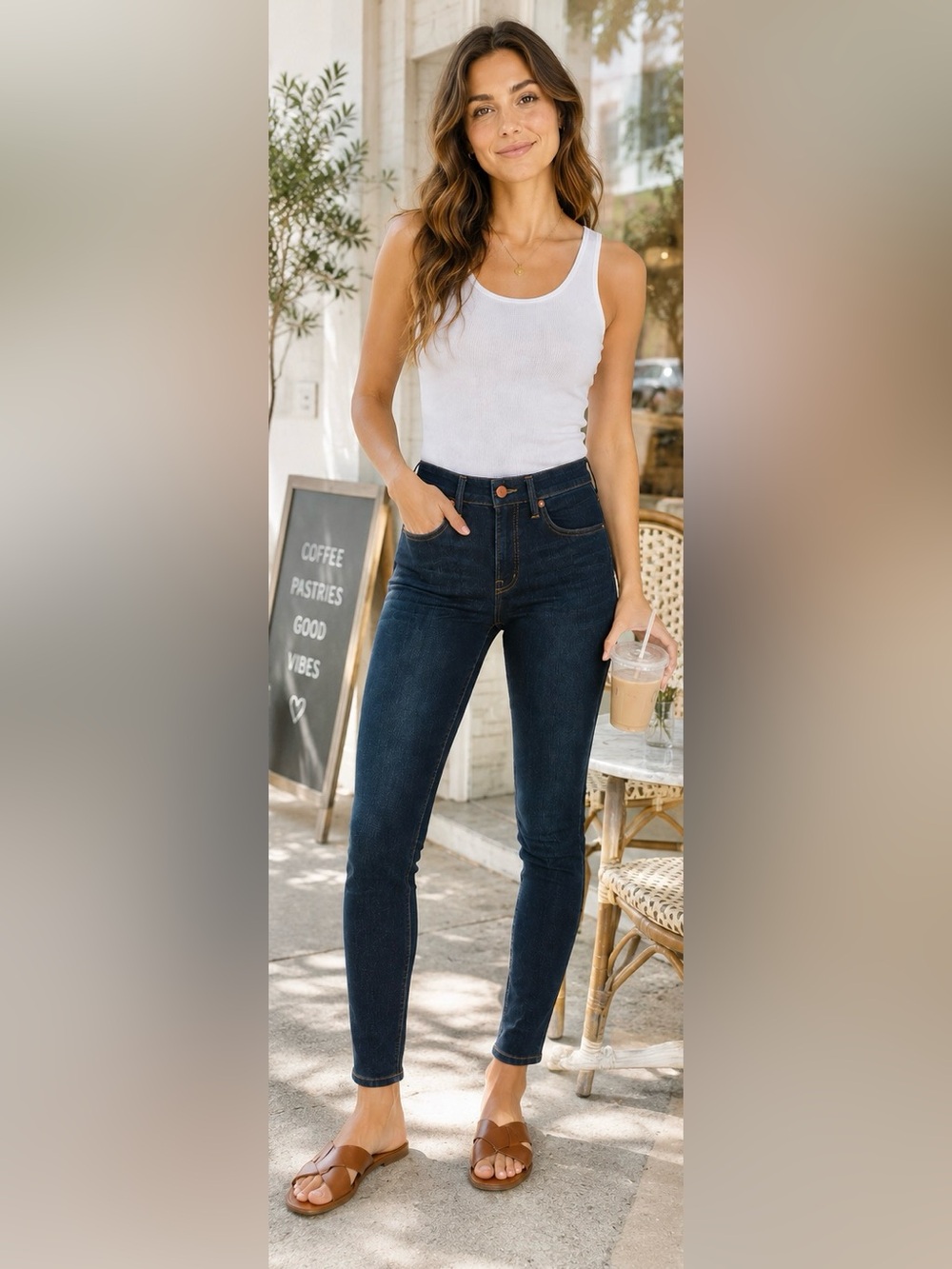 Madewell 9” High-Rise Dark Indigo Skinny Jeans | Size 27